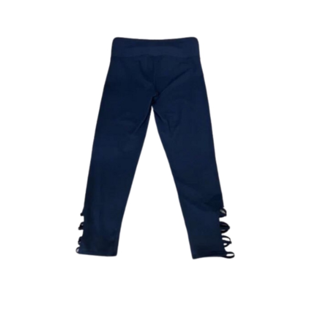 Threads 4 Thought (T4T) Monica Criss Cross Crop Legging. Blue. Size S. - Picture 2 of 4